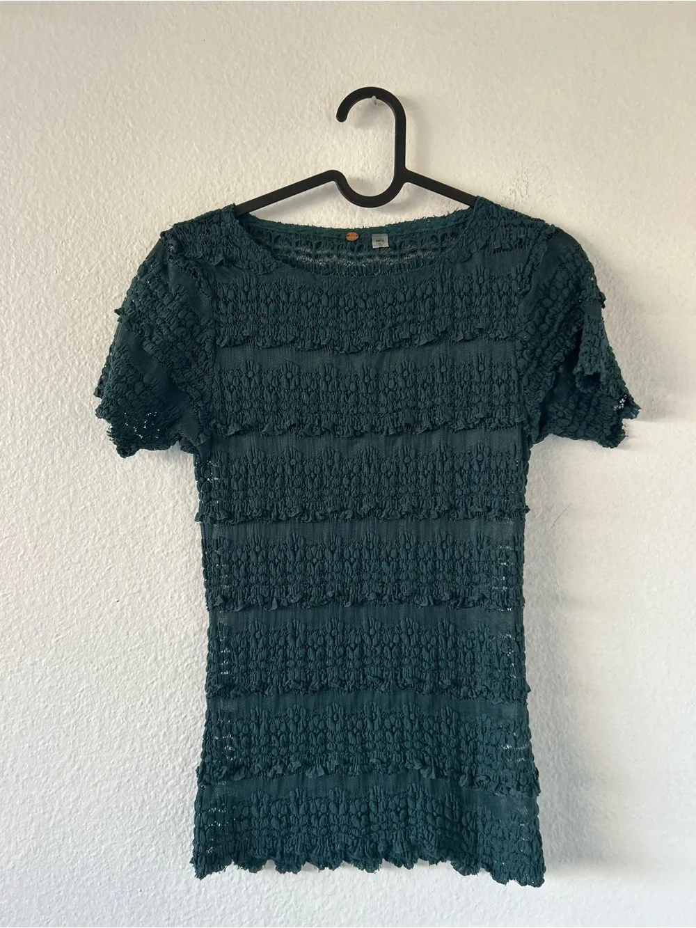 Free People One Angelina Lace Tee Size XS